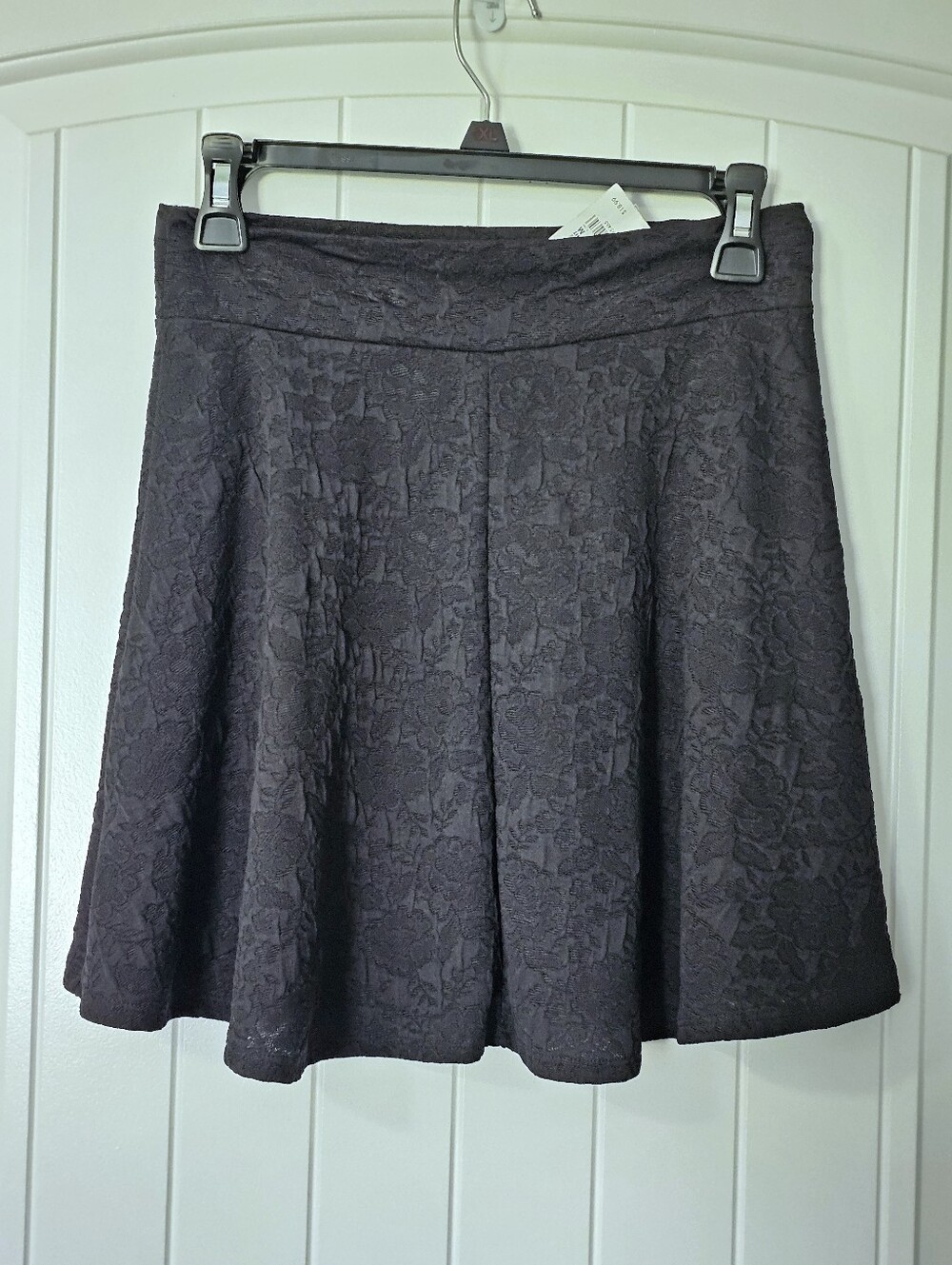 NWT Vintage Y2k Charlotte Russe Black Floral Lace Circle Skirt